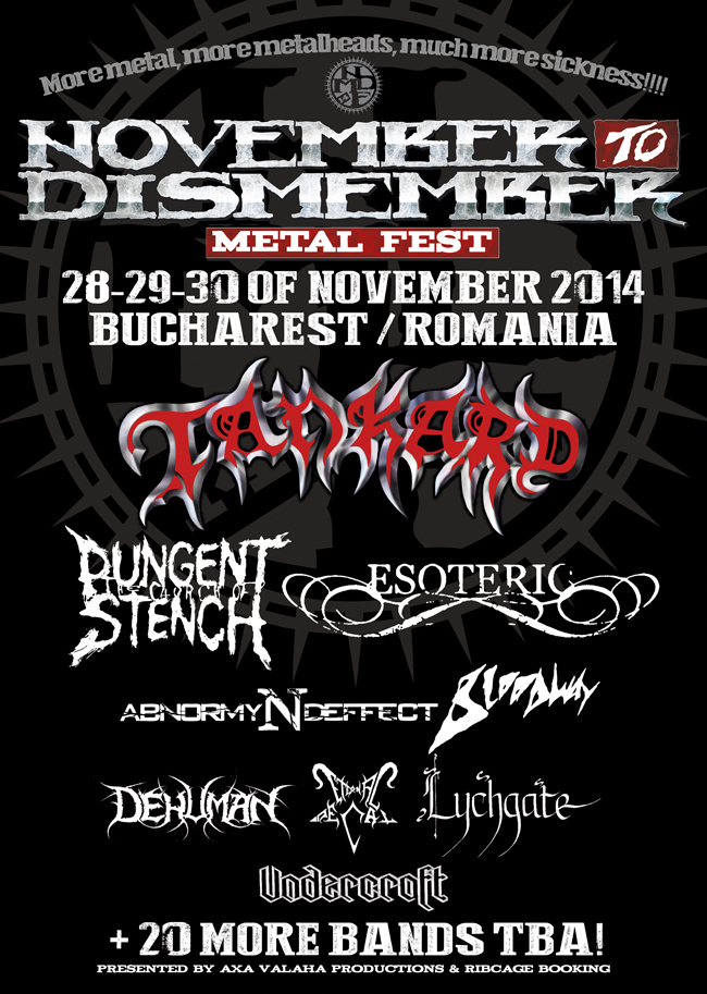 Afla noutati despre festivalul November To Dismember 2014